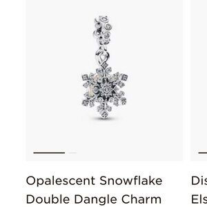 Pandora Opalescent Snowflake Double Dangle Charm